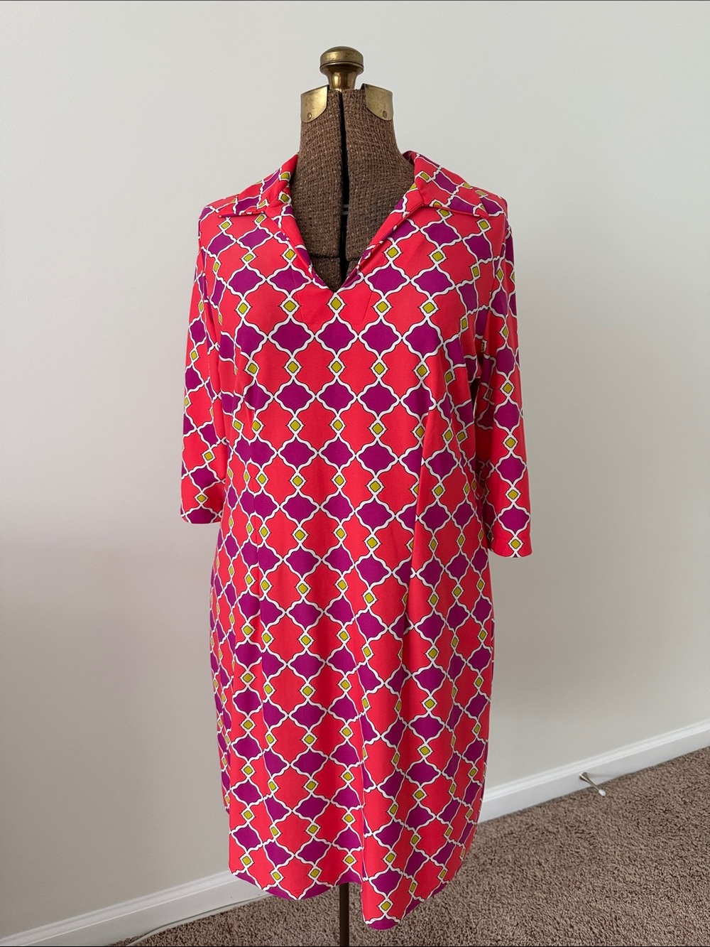 Jude Connally Colorful Geometric Print Dress